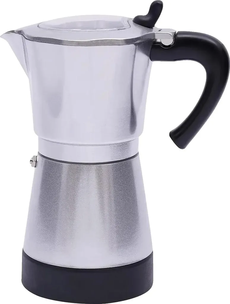 Macchina per espresso, design compatto, versatile, argento