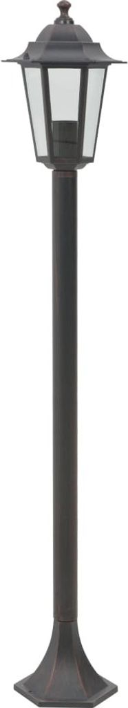 vidaXL Garten-Pollerleuchte 6 Stk. E27 110 cm Aluminium Bronzefarben
