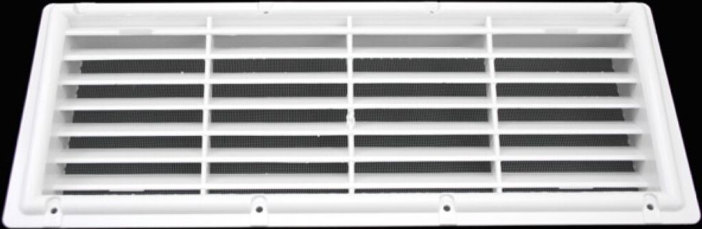 Lüftungsgitter Kühlschrank Wohnwagen Wohnmobil Caravan Boot Kunststoff weiß 374 x 148 mm mit Netz