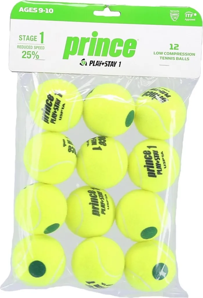Balles de Tennis pour Débuter Prince Play And Stay 7G337000080 Stage 3 Red