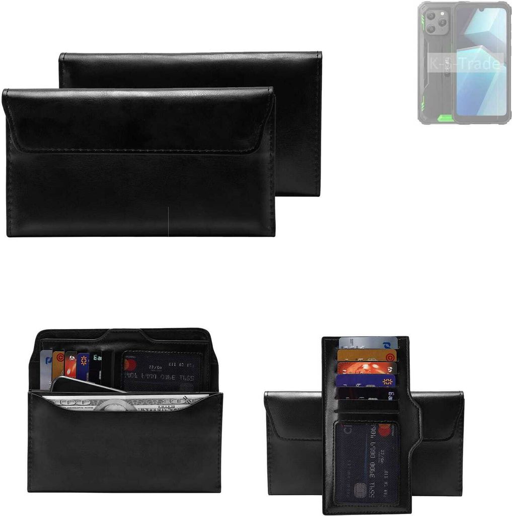 K-S-Trade Handy Hülle kompatibel mit Blackview Oscal S70 Pro Schutz Hülle Tasche Schutz Case Handytasche Kunstleder schwarz, 1x