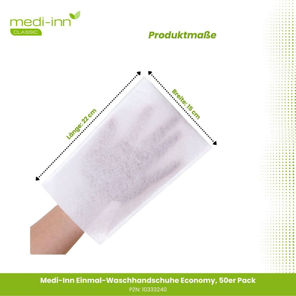 Medi-inn Classic Waschhandschuhe Economy 15x22 cm 50 Stück Produktbild 4