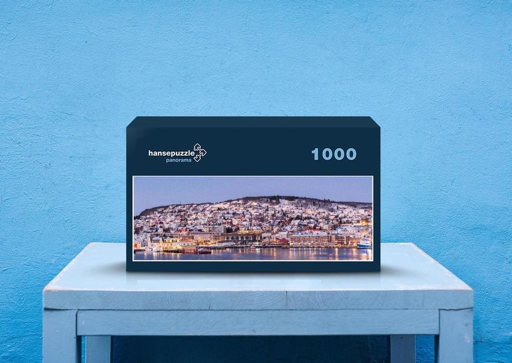 hansepuzzle 74010 - Tromso Puzzle, 1050 Teile, Orte, 60,0 x 46,0cm mit hochwertiger Aufbewahrung, Kartonbox und wiederverschließbarem Beutel