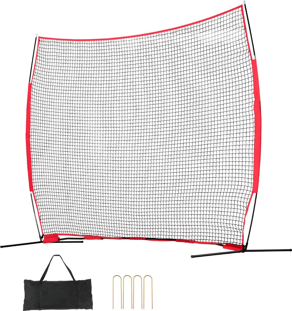 SucceBuy Backstop-Netz, 12 x 9 Fuß Sport-Absperrnetz, tragbares Übungsgerät mit Tragetasche, Trainingsschirm für Baseball, Softball, Fußball, ...