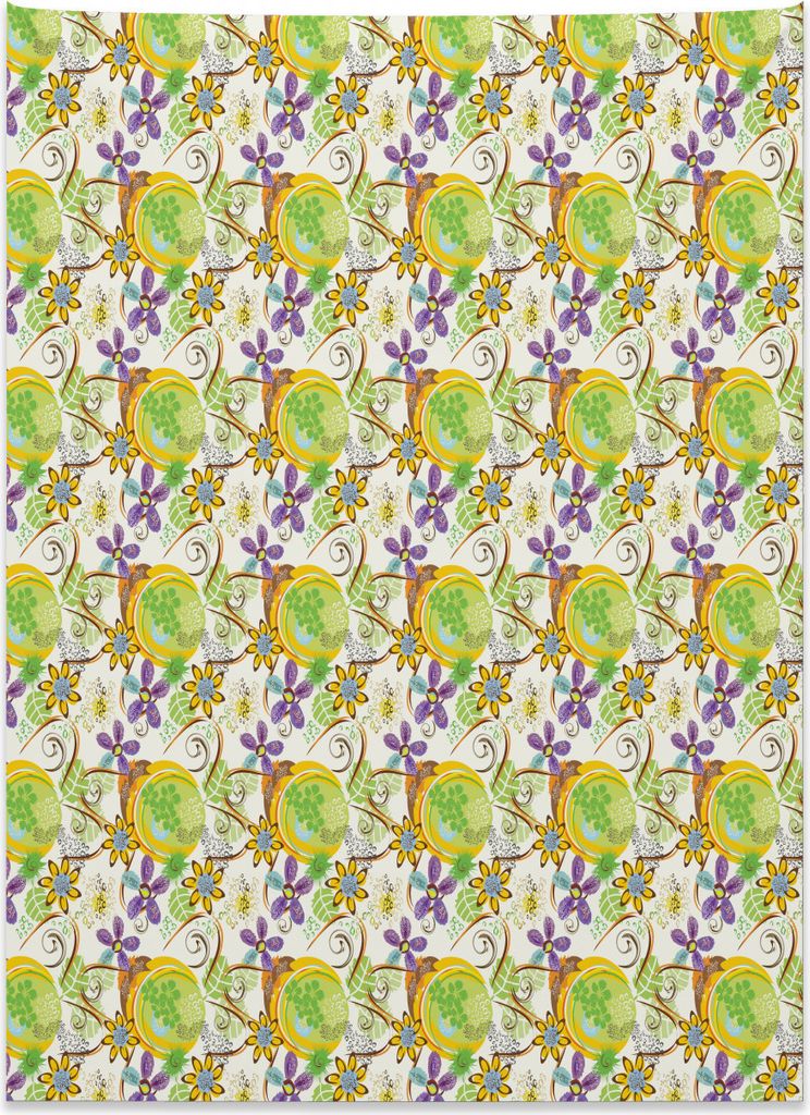 Abakuhaus Abstrakt Wandteppich, Doodle Stil wirbelt aus Weiches Mikrofaser Stoff Kein Verblassen Klare Farben Waschbar, 110 x 150 cm, Mehrfarbig