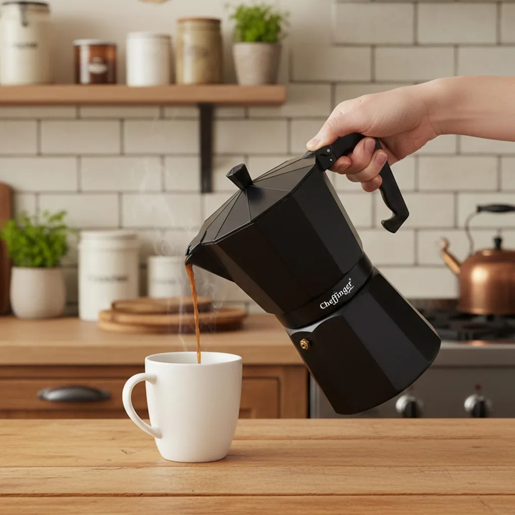 WECOOK Paola Caffettiera Tradizionale in Alluminio 12 Tazze 40112 | Leroy Merlin