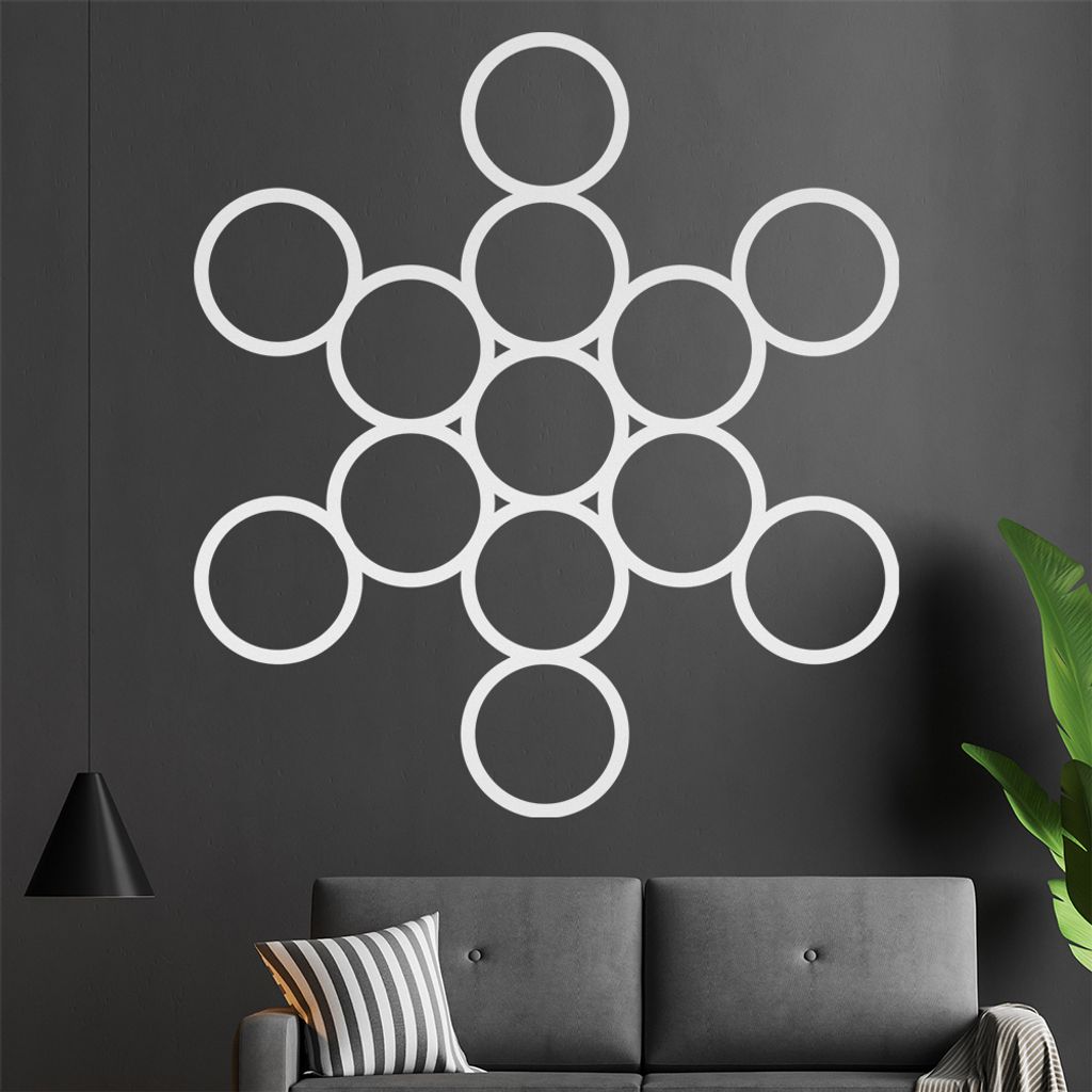 Frucht des Lebens Wandtattoo in 6 Größen - Wandaufkleber Wall Sticker - Dekoration, Küche, Wohnzimmer, Schlafzimmer, Badezimmer