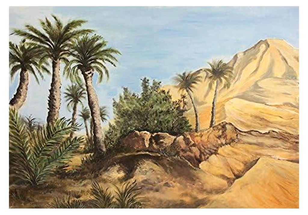 Krippenzubehör, Hintergrund Motiv Palme 70 x 100cm (44635095272)