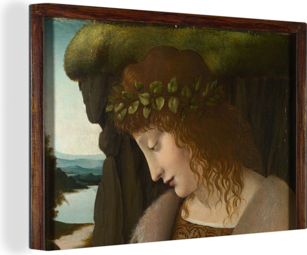 OneMillionCanvasses - Leinwandbilder - 140x90 cm, Narzisse - Leonardo da Vinci, Wandbilder Kunstdruck Wanddekoration - Foto auf Leinwand - Gemäl...