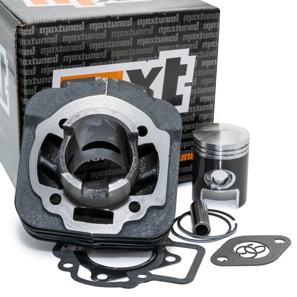 Maxtuned Zylinder Standard 50ccm AC 4-Eckig inkl. Kolben & Dichtsatz kompatibel mit Piaggio AC