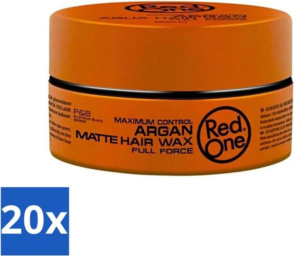 Stock 20x Cera Red One Argan Matt 150ml | Styling Professionale Opaco