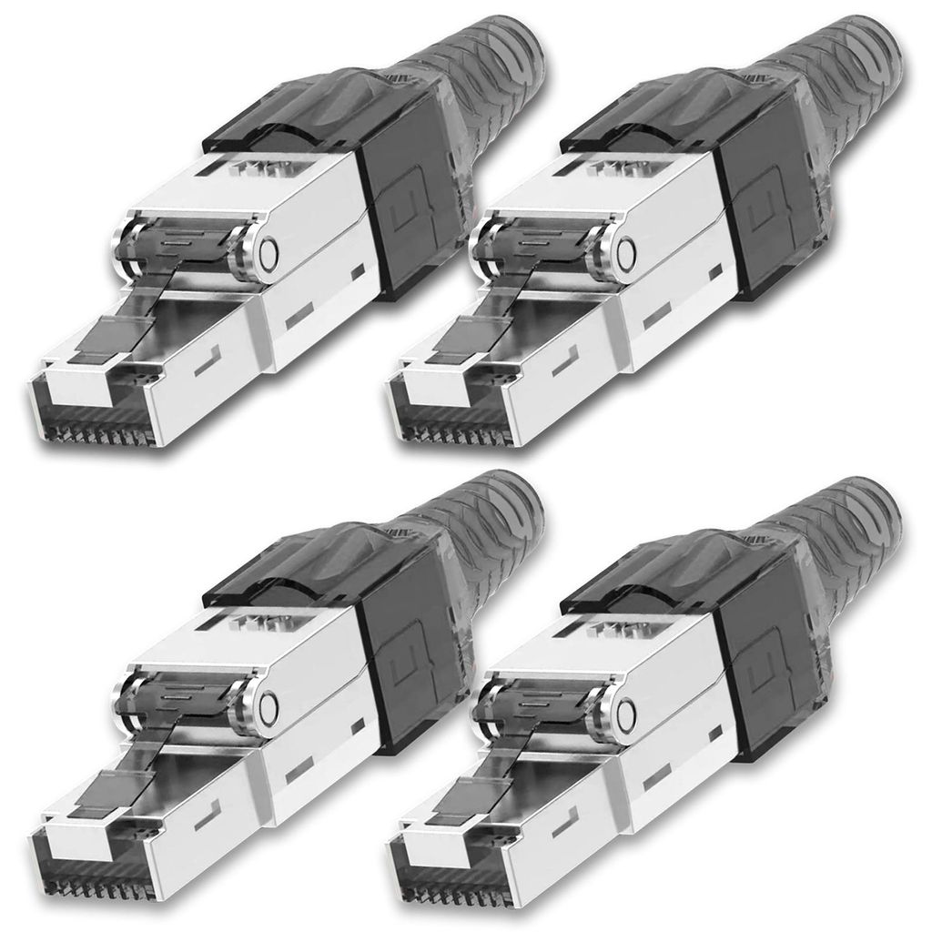 NEXMEX 4x Netzwerkstecker Cat 7 CAT7 RJ45 Stecker Produktbild 