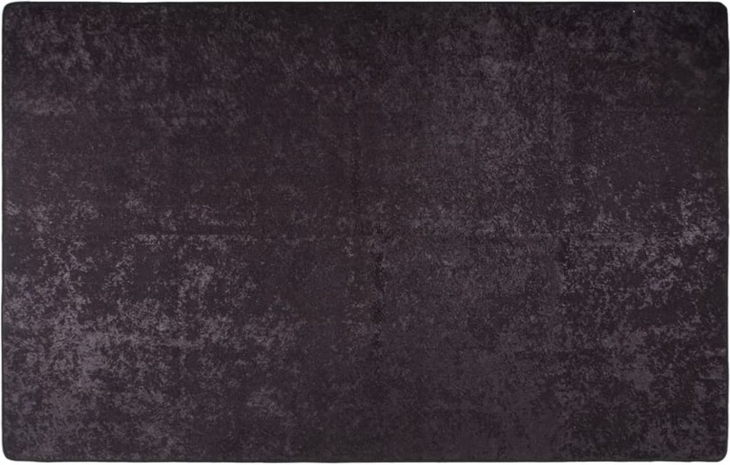 Teppich Waschbar 80x150 cm Anthrazit Rutschfest