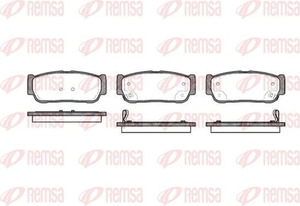 REMSA 1063.02 Bremsbelagsatz, Scheibenbremse OE 583023EU00 kompatibel mit Sorento