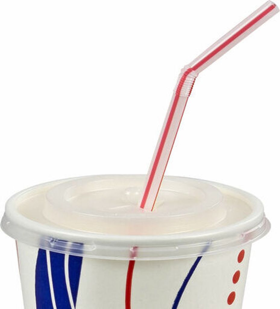 100x Deckel mit Kreuzschlitz für Trinkhalm für Pappbecher Produktbild 