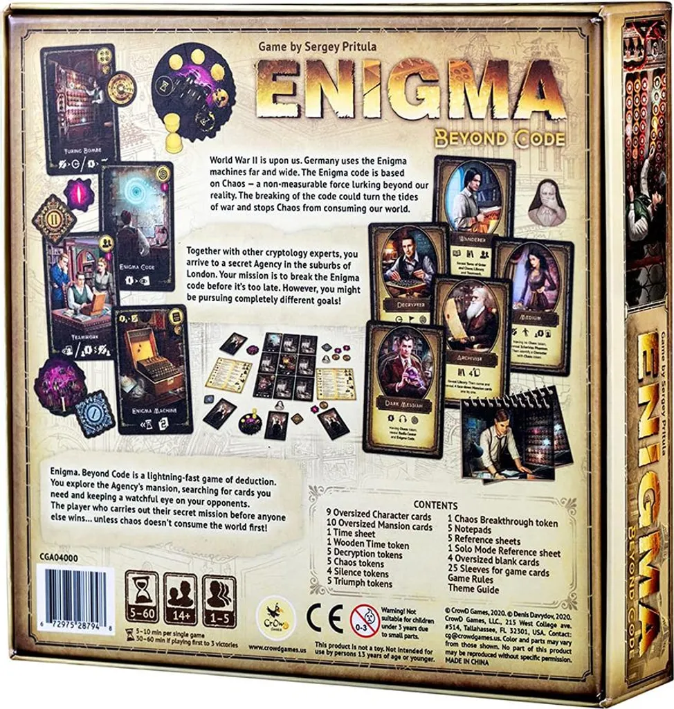 Jeu de Plateau Enigma Beyond Code Stratégie et Réflexion Édition ENG - 2