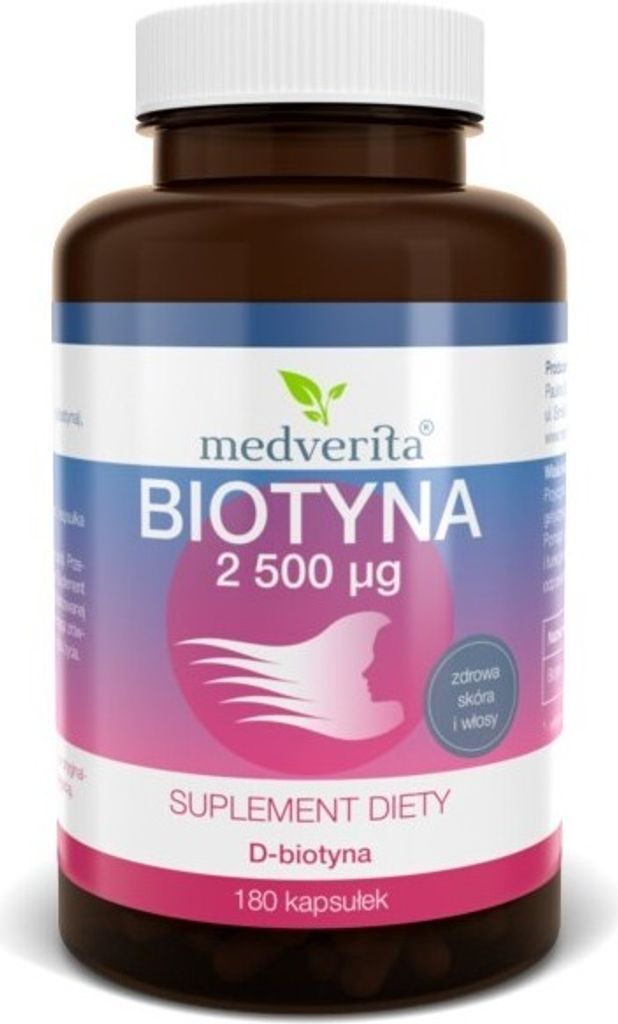 Medverita Biotin 2500 μg B7 – 180 Kapseln – Für Haut & Haare