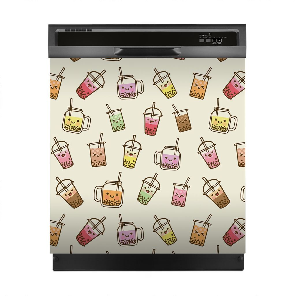 Aufkleber sticker 60x60 cm Dekorative folie Spülmaschine - Sprudel Milchtee