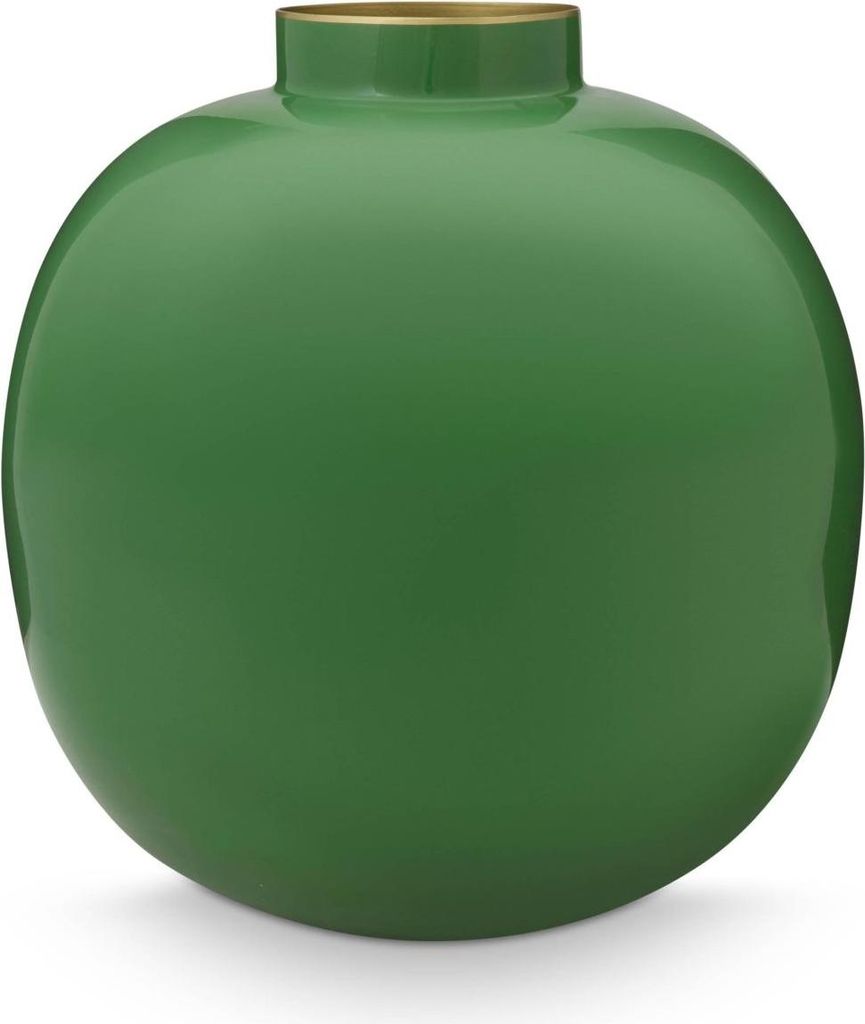 Pip Studio Vase Metal Green 23cm