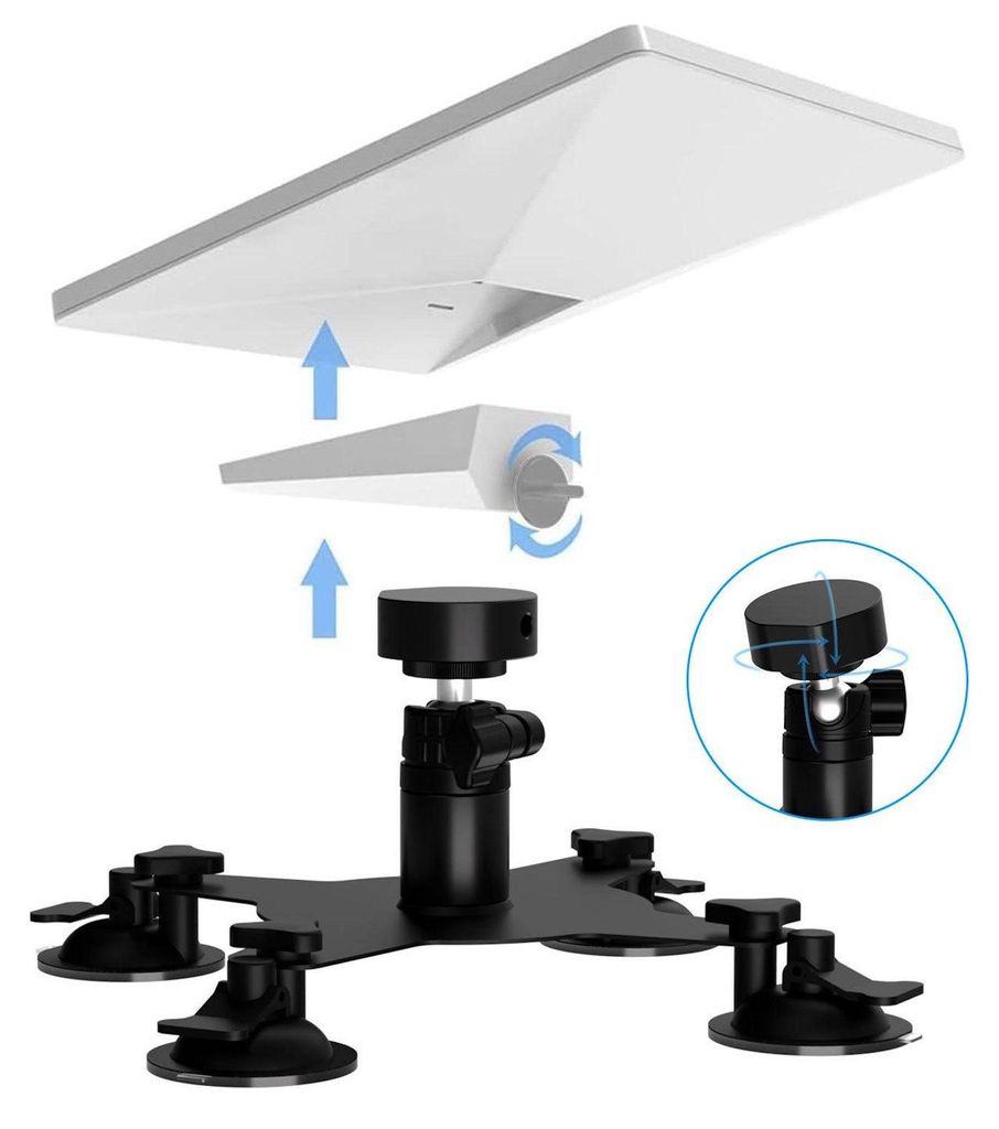 Per Starlink Mini Car Mount Magnete Ventosa Nero Immagine del prodotto 