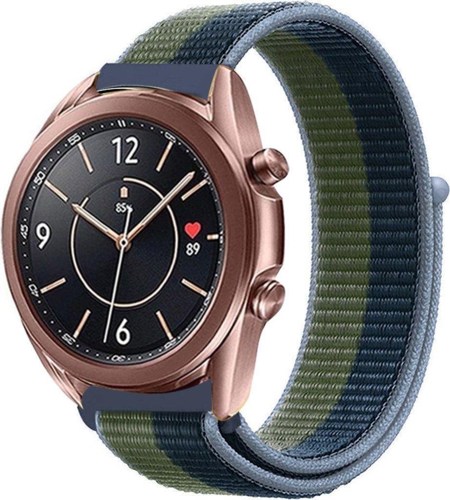 Strap-it Samsung Galaxy Watch 3 41mm Nylonarmband (Moosgrün)
