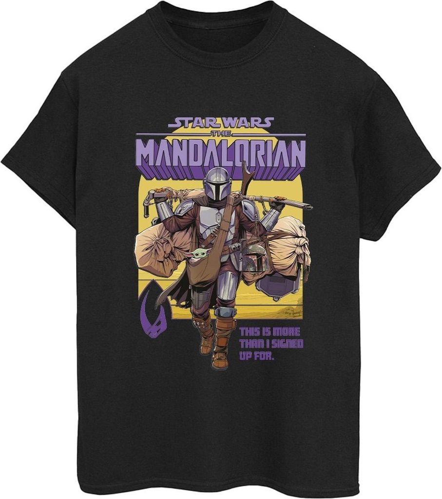 Star Wars - "The Mandalorian More Than I Signed Up For" T-Shirt für Damen BI45821 (XXL) (Schwarz)