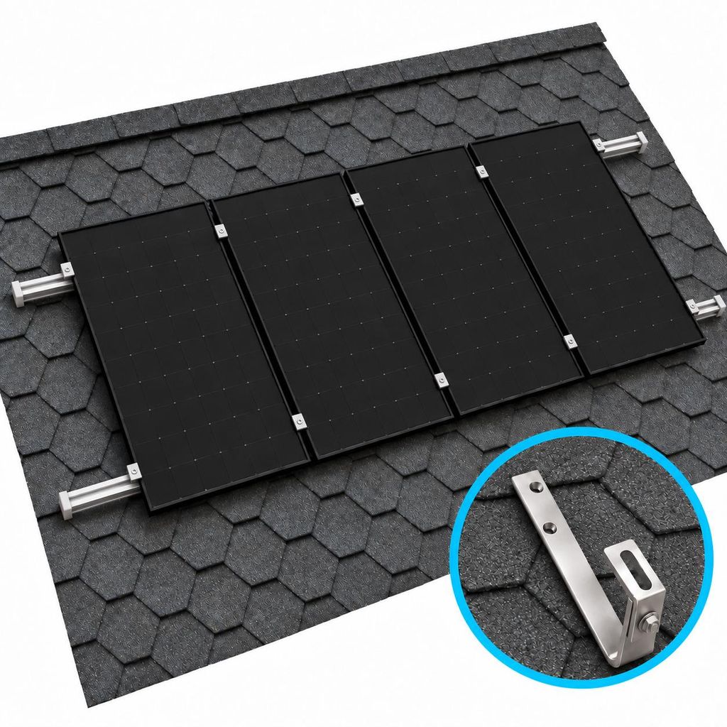 1x Basis Montageset Bitumendach in Silber – Produktbild 