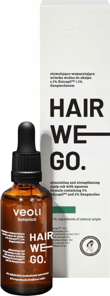 Veoli Botanica ""Hair We Go"" Skalp-Stärkungstonikum mit 3% Baicapil & 2% Sangmodan, 50 ml