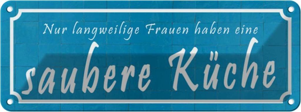 vianmo Blechschild 10x27 cm langweilige Frauen saubere Küche Kochen Essen