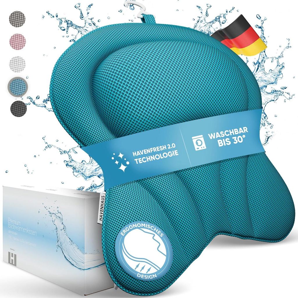 XXL Premium Badewannenkissen blau | NEU zusätzliche Polster Produktbild 