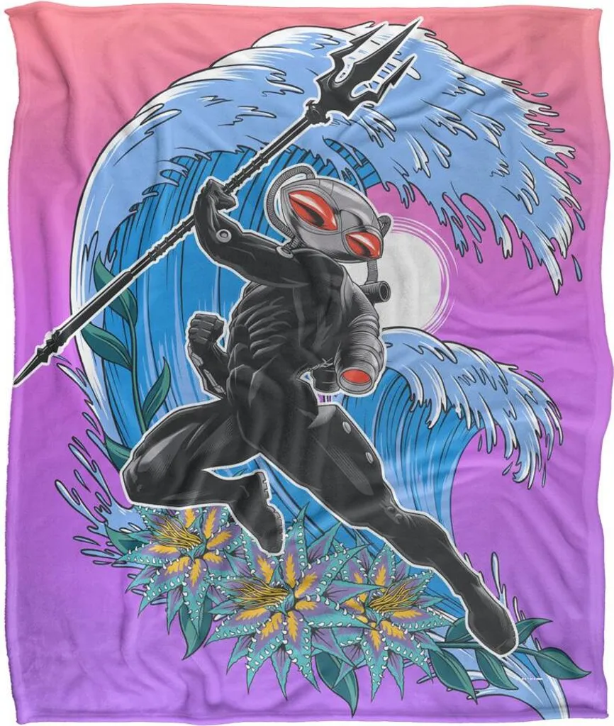 Couverture Aquaman TV19058 Bleu Vague Ultra Douce et Design Coloré DC