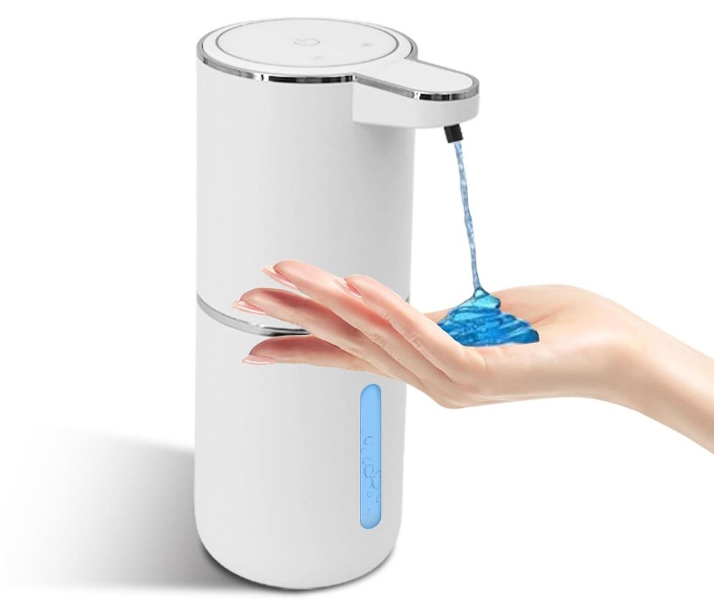 Automatischer Seifenspender, 400 ml Flüssigseifenspender, elektrischer Seifenspender mit Sensor, USB-wiederaufladbarer elektrischer Handseifenspen...