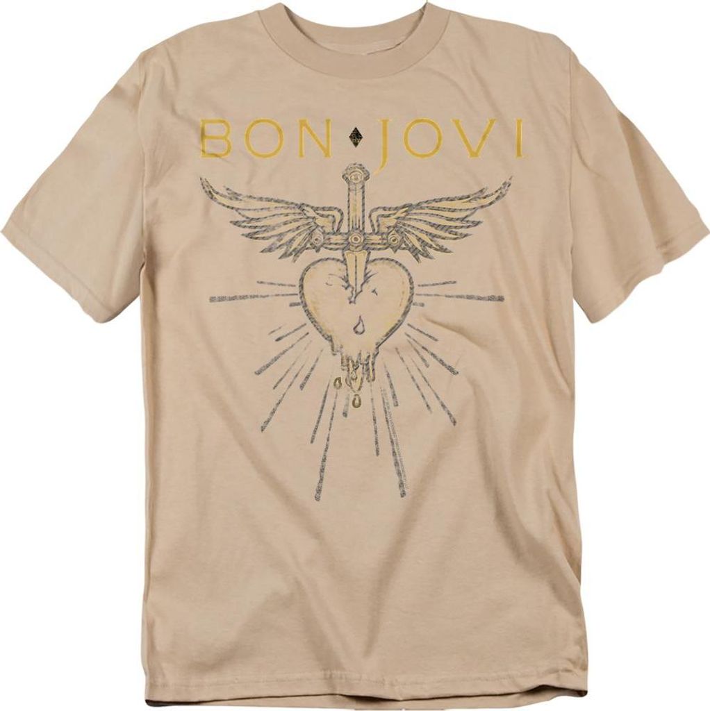 Bon Jovi - "Greatest Hits" T-Shirt für Herren/Damen Uni TV20702 (XL) (Sand)