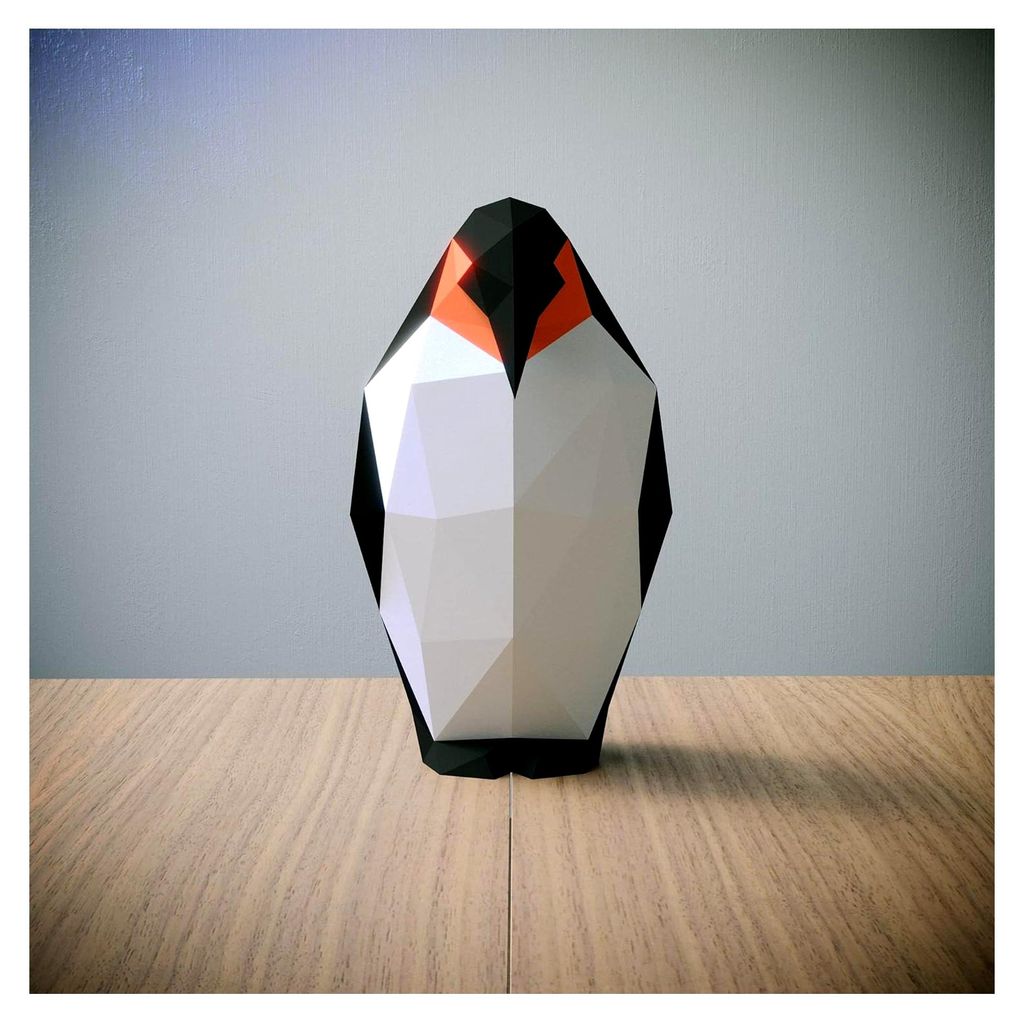 Pinguin Papercraft Set, Pinguin Papiermodell, 3D Origami Set zum Selbstbauen, Heimdekoration, Geschenk, Origami 3D, Papierhandwerk, 3D Puzzle