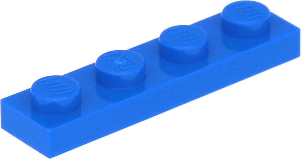 Lego 1x4 Platte 3710 - 100 Stück Blau