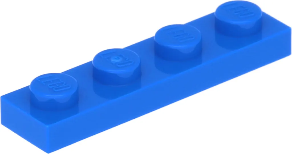Lego 3710 Plaque 1x4 Bleue : Lot de 250 Unités Haute Qualité en Vrac