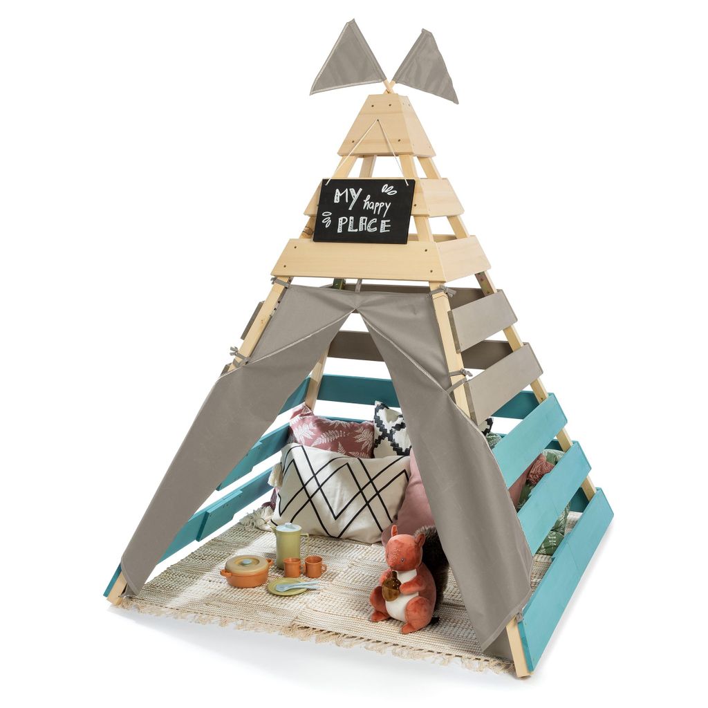 MUDDY BUDDY® Outdoor Tipi "Dreamer" natur - warmgrau - Produktbild 