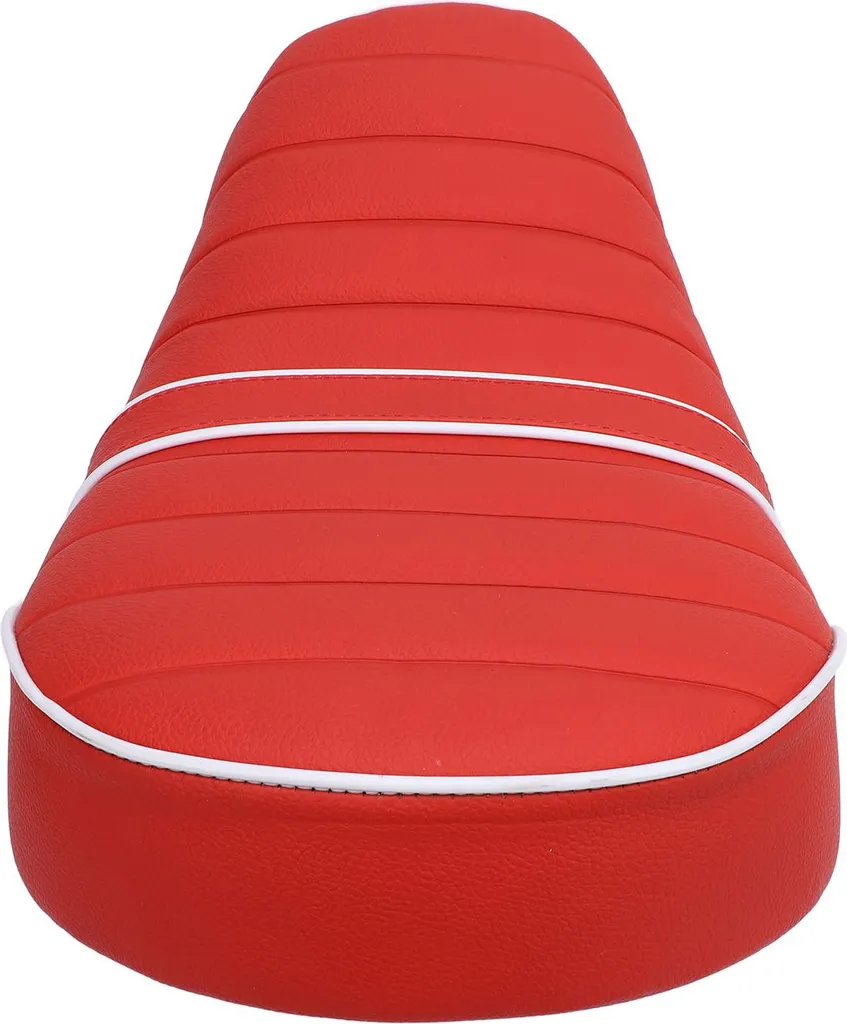 Mini sella per bicicletta, in Pelle finta rossa idrorepellente con supporto fisso per moto Z50 Z50J Z50R Z50M Z50Z Monkey Trail - 4