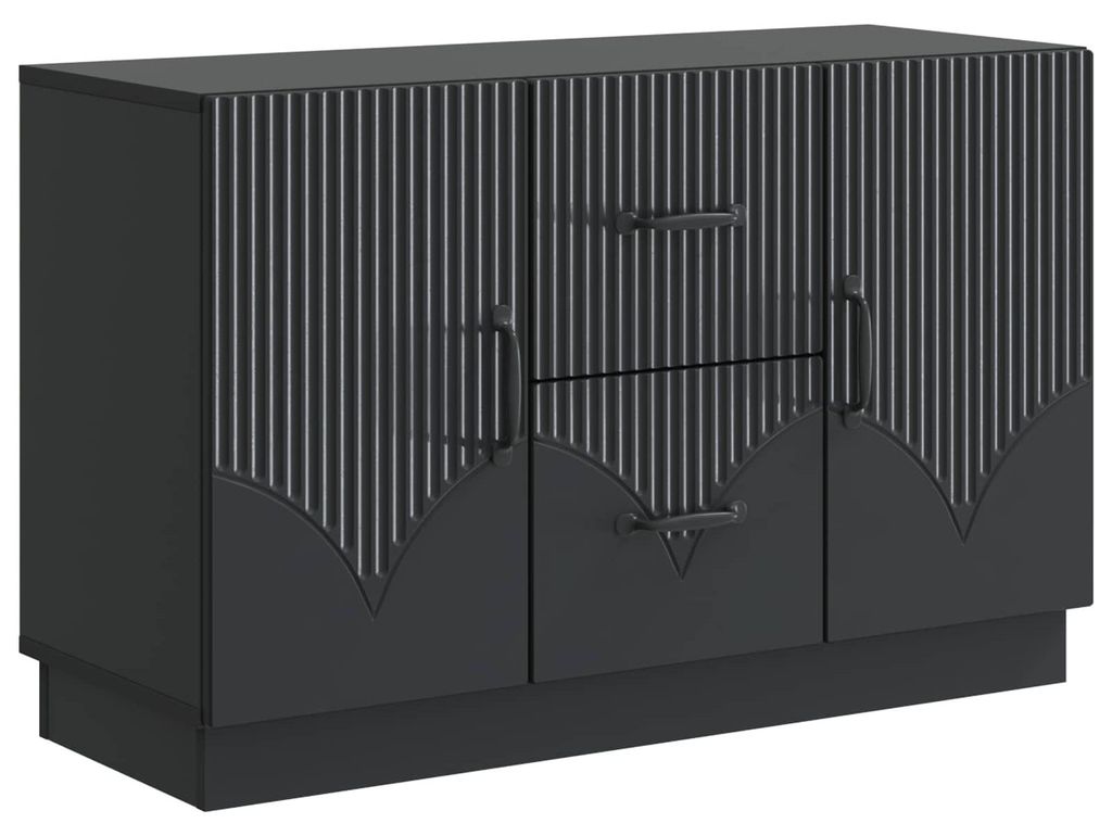 Sideboard Schwarz 89 x 34,5 x 57 cm Holzwerkstoff