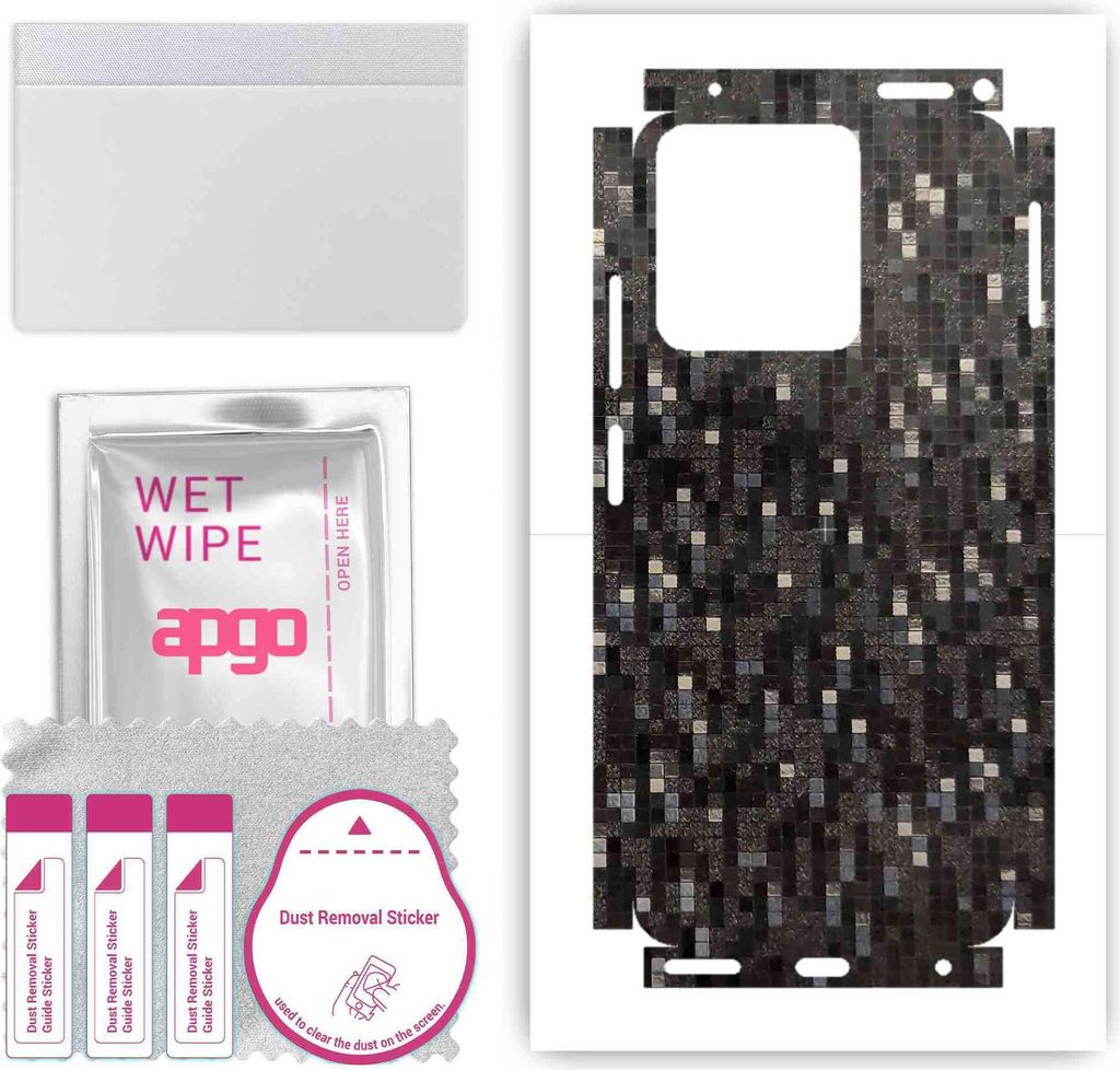 apgo Rückseite + Seiten Schutzfolie, Skin, kompatibel mit Xiaomi Redmi Note 12s, Hinten Displayschutzfolie aus Vinylfolie, kratzfest, einfache Mon...