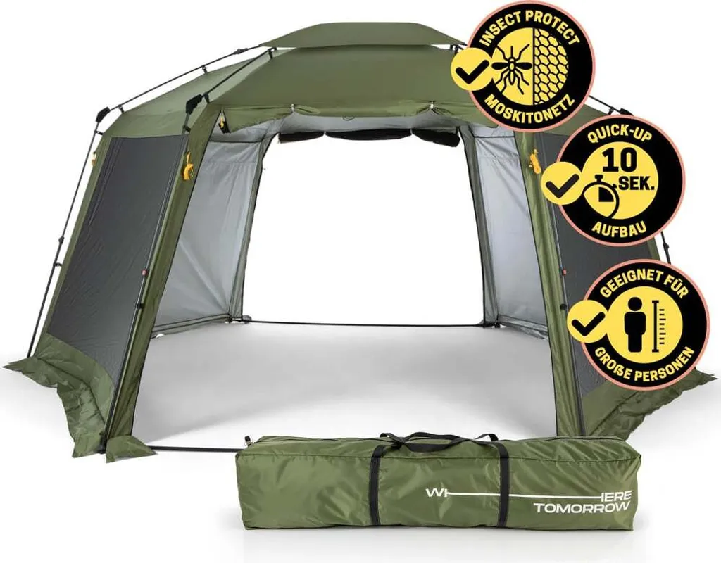 Abri de Festival Pop-up avec Moustiquaire pour Camping et Vacances