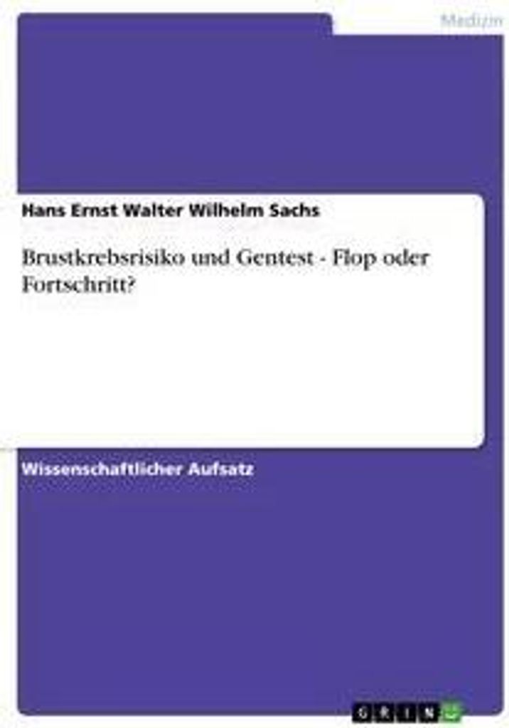 Brustkrebsrisiko und Gentest - Flop oder Fortschritt?