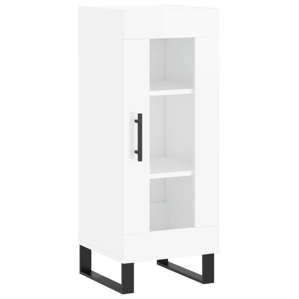 SYFAX™ Mobiletto Bianco Lucido 90cm | Credenza Salva-spazio Multistrato