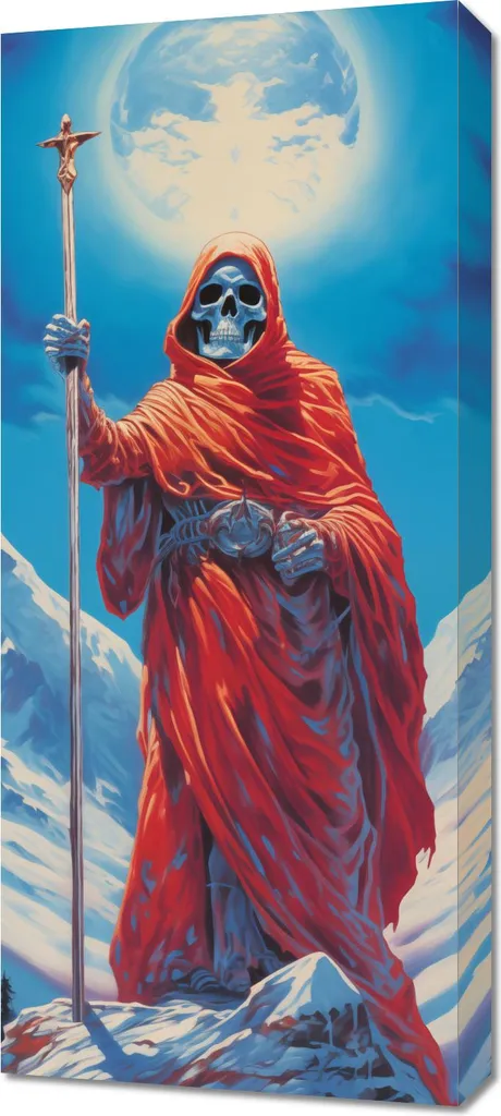 Décoration murale Gardien de la lune de montagne - Toile d'art 40x90 cm