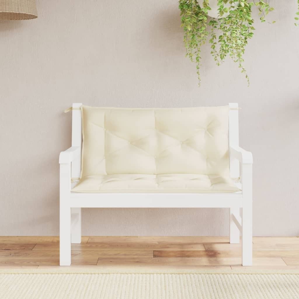 "2026 Promotion" Gartenbank-Auflagen 2 Stk. - Hohe Qualität - Creme 100x50x7 cm Oxford-Gewebe - Gartenmöbelauflagen CC21990