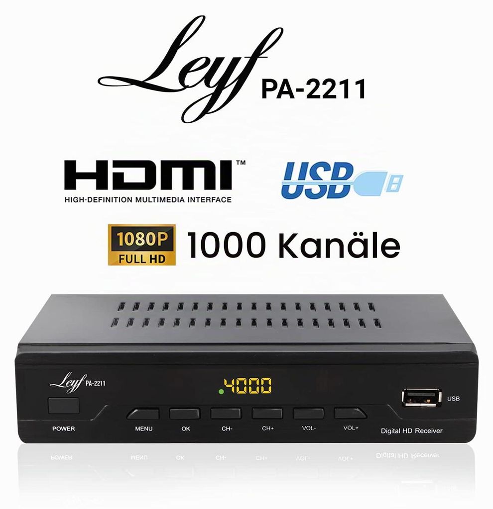 LEYF PA-2211 Kabelontvanger DVB-C, digitaal kabeltelevisie, Productafbeelding 