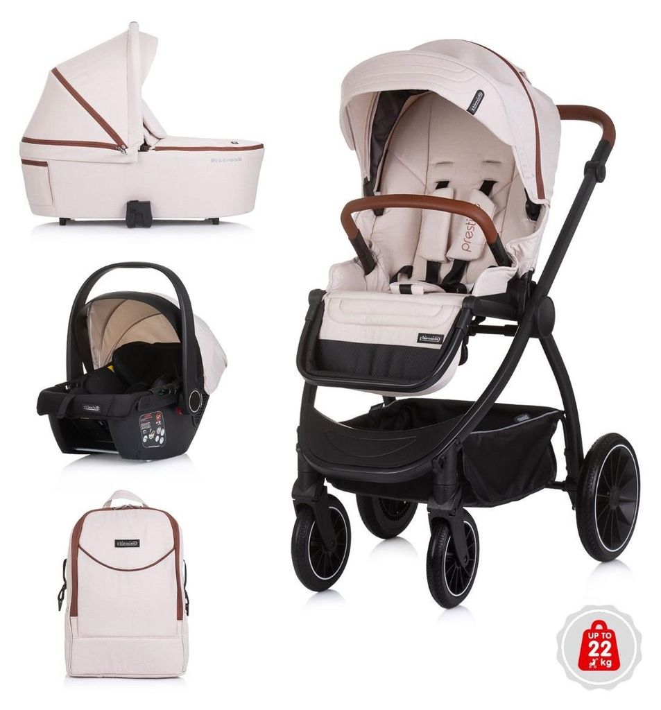 Chipolino Kombikinderwagen 3 in 1 Prestige Babywanne Produktbild 