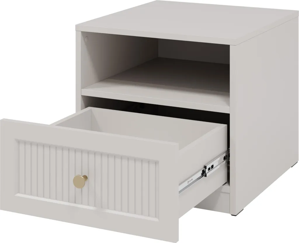Table de chevet SALTIVILLE cachemire - Robuste et facile à assembler
