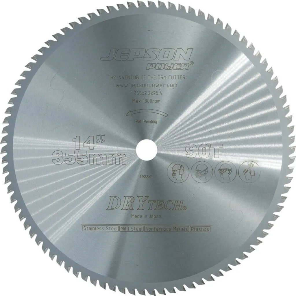 Disque de coupe métaux 355 mm carbure pour scie circulaire JEPSON 90Z
