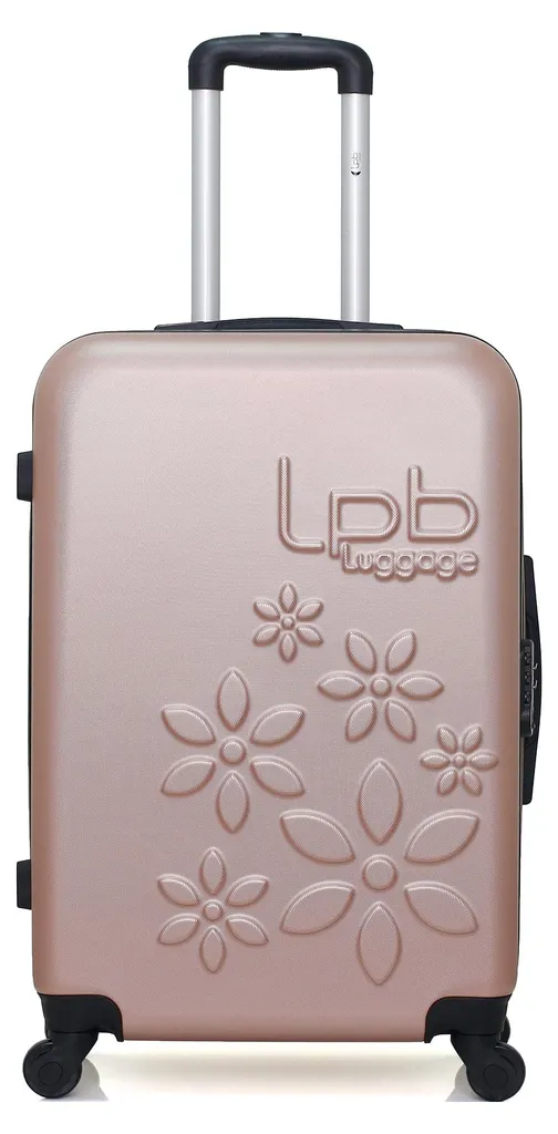LPB Valise Weekend ABS ELEONOR 4 Roues 65 cm - Bagage Rigide Argenté